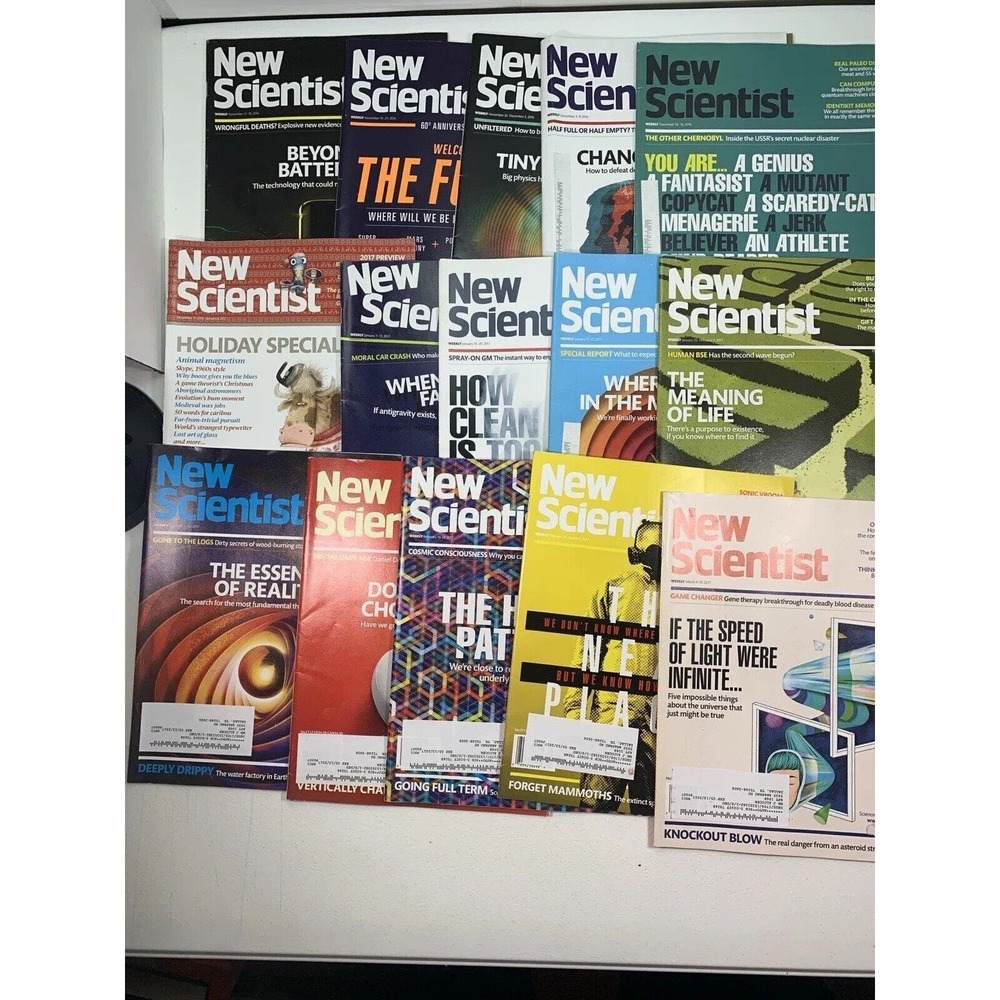 New Scientist Magazine 14 Week Lot Nov 12 2016- March 10 2017. +Special Ed Xmas